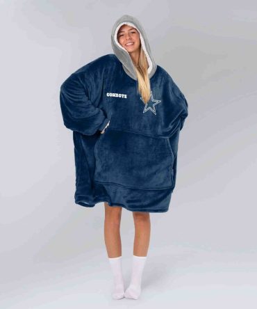 Dallas Football Unisex Navy Blanket Hoodie