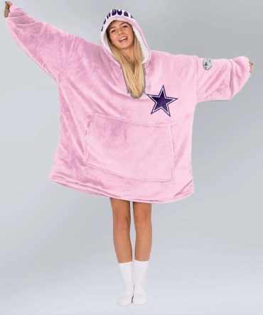 Dallas Football Unisex Pink Blanket Hoodie