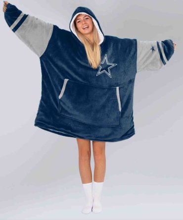 Dallas Football Unisex Navy/Silver Blanket Hoodie
