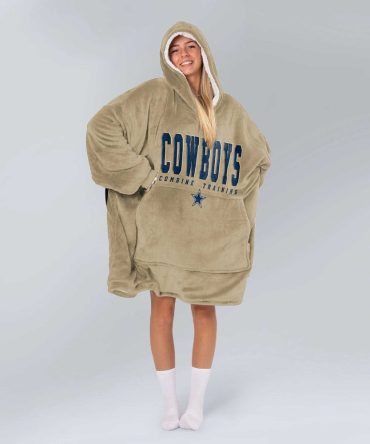 Dallas Football Unisex Khaki Blanket Hoodie
