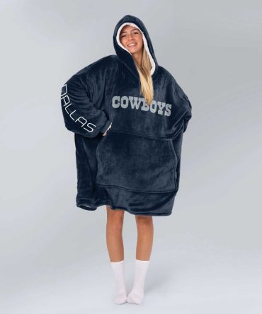 Dallas Football Unisex Navy Blanket Hoodie