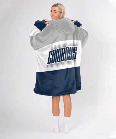 Dallas Football Unisex Navy/White Blanket Hoodie