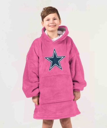 Dallas Football Unisex Pink Blanket Hoodie