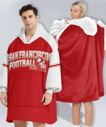 San Francisco Football Unisex Blanket Hoodie