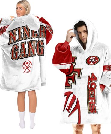 San Francisco Football Unisex Blanket Hoodie