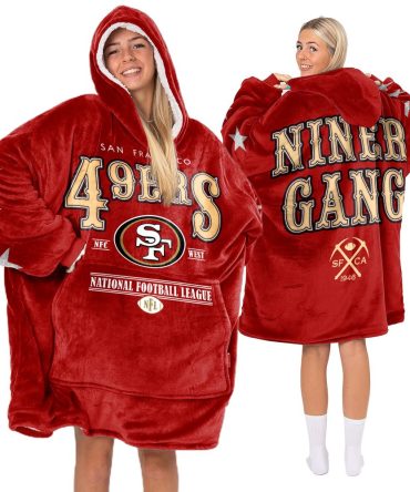 San Francisco Football Unisex Blanket Hoodie