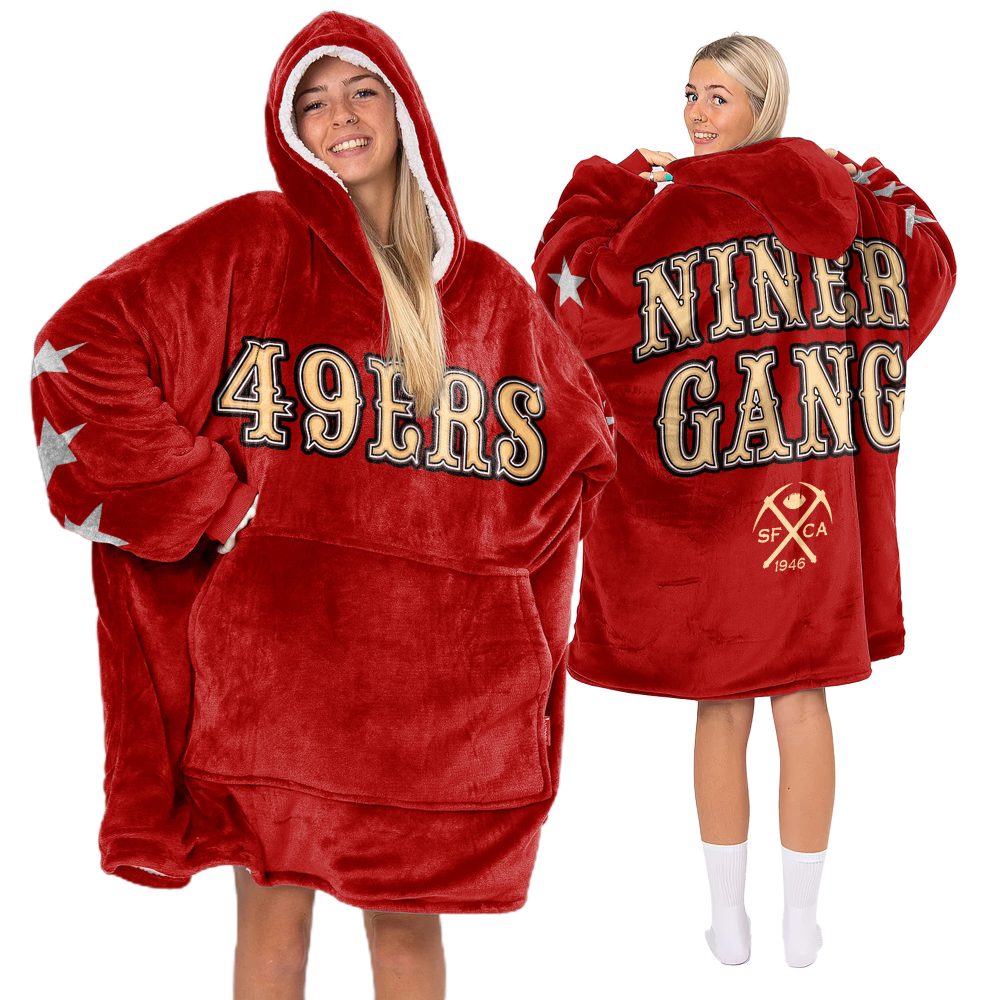 San Francisco Football Unisex Blanket Hoodie