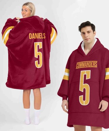 J.D 5 Washington Football Unisex Blanket Hoodie