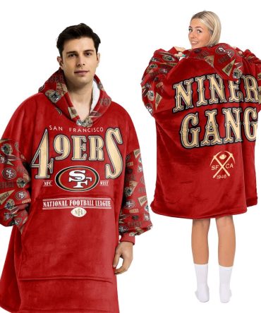 San Francisco Football Unisex Blanket Hoodie
