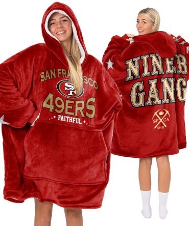 San Francisco Football Unisex Blanket Hoodie