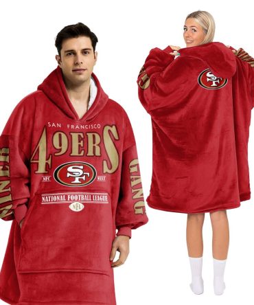 San Francisco Football Unisex Blanket Hoodie