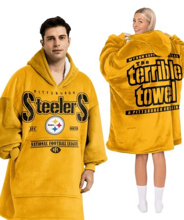 Terrible Towel Pittsburgh Football Unisex Blanket Hoodie