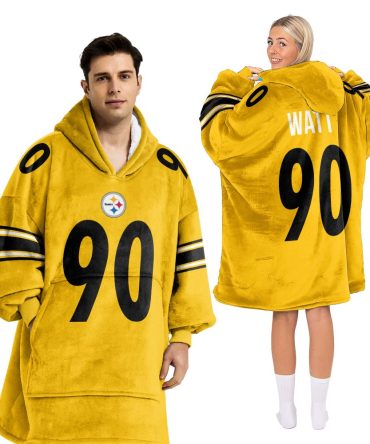 T.J.W 90 Pittsburgh Football Unisex Blanket Hoodie