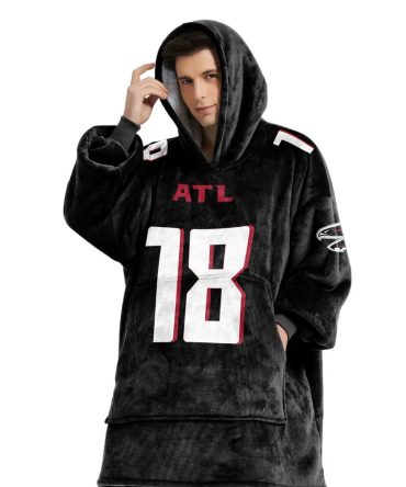 Adult K.C 18 Atlanta Football Unisex Blanket Hoodie