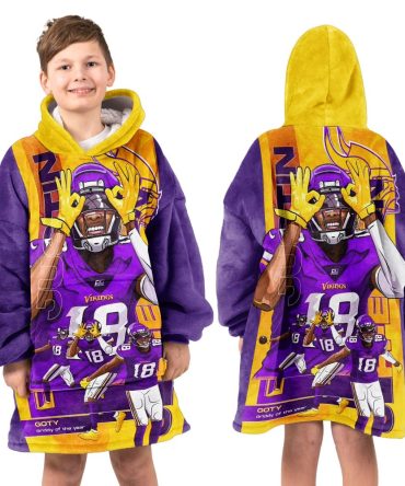Jj 18 Minnesota Football Unisex Blanket Hoodie