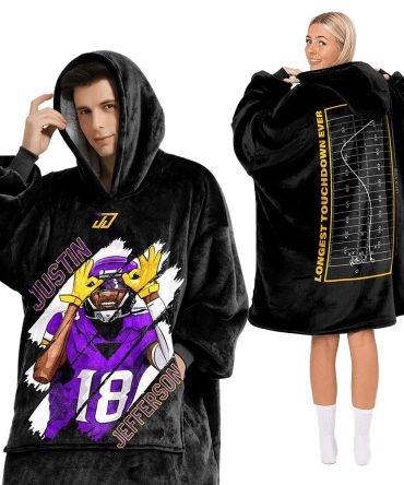 Jj 18 Minnesota Football Unisex Blanket Hoodie
