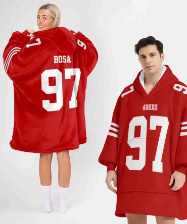 N.B 97 San Francisco Football Unisex Blanket Hoodie