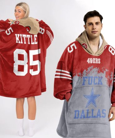 F**K Dallas San Francisco Football Unisex Blanket Hoodie