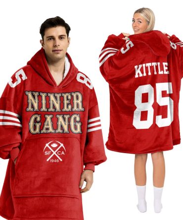 San Francisco No 85 Football Unisex Blanket Hoodie