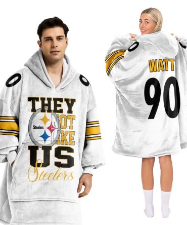 They Not Like Us 90 Pittsburgh Football Unisex Blanket Hoodie