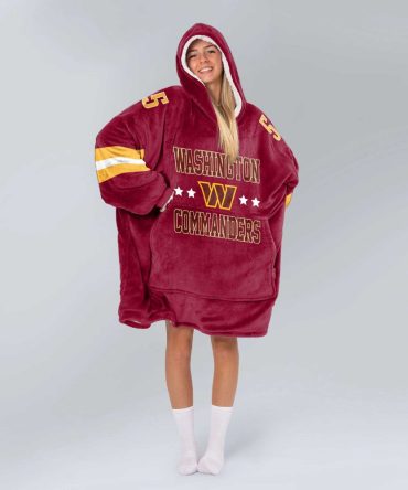 J.D 5 Washington Football Unisex Blanket Hoodie