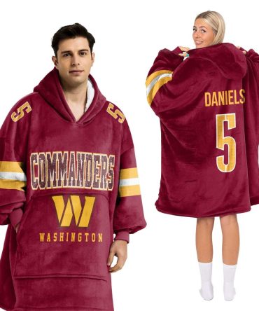 J.D 5 Washington Football Unisex Blanket Hoodie