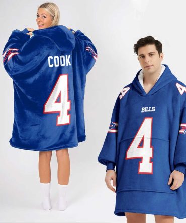 Adult No 4 - Cook - Bills Football Unisex Blanket Hoodie