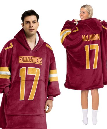 Adult 7 Washington Football Unisex Blanket Hoodie
