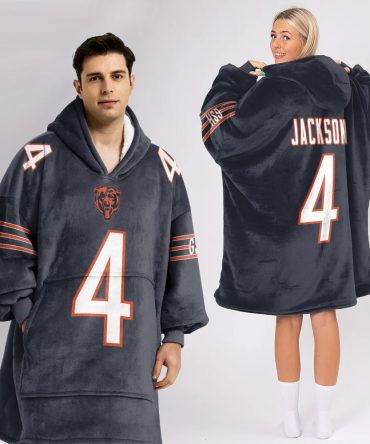Adult 4 Chicago Football Unisex Blanket Hoodie