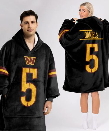 J.D 5 Washington Football Unisex Blanket Hoodie