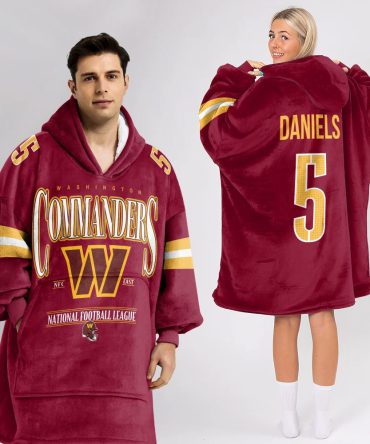 J.D 5 Washington Football Unisex Blanket Hoodie