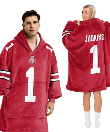 Adult 1 Ohio State Football Unisex Blanket Hoodie