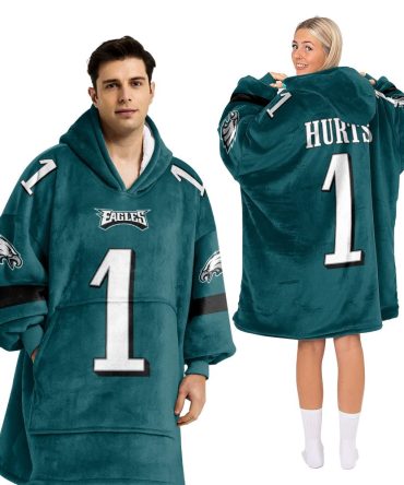 J.H 1 Philadelphia Football Unisex Blanket Hoodie