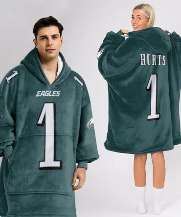 #1 Philadelphia Football Unisex Blanket Hoodie