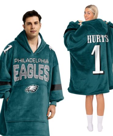#1 Philadelphia Football Unisex Blanket Hoodie