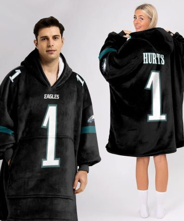 #1 Philadelphia Football Unisex Blanket Hoodie