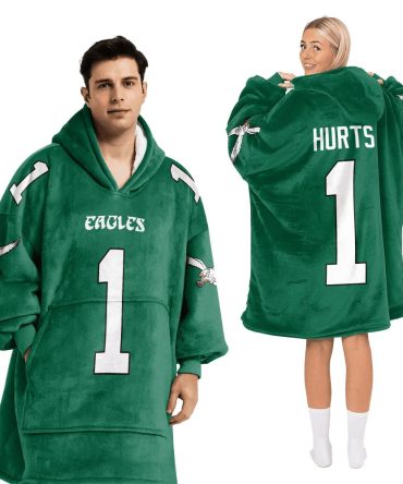 #1 Philadelphia Football Unisex Blanket Hoodie