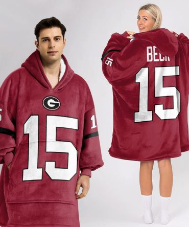 Adult 15 Georgia Football Unisex Blanket Hoodie