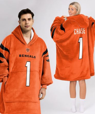 Adult J.C 1 Cincinnati Football Unisex Blanket Hoodie