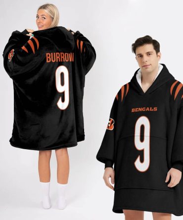 Adult J.B 9 Cincinnati Football Unisex Blanket Hoodie