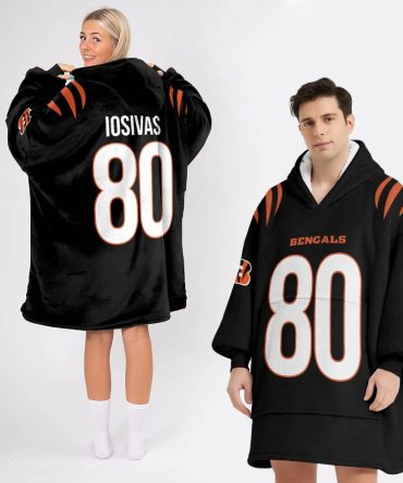 Adult 80 Cincinnati Football Unisex Blanket Hoodie