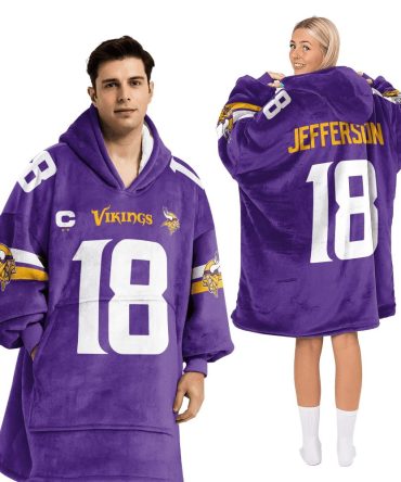 Captain 18 Minnesota Football Unisex Blanket Hoodie
