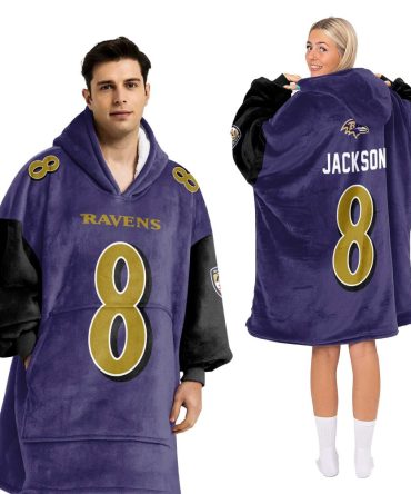 8 Baltimore Football Unisex Blanket Hoodie