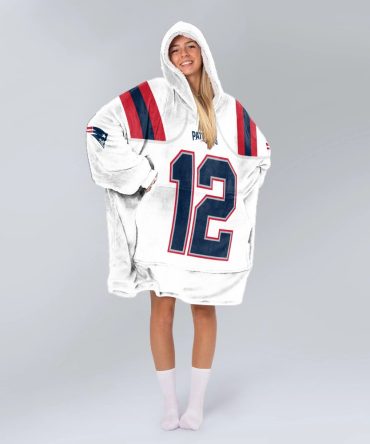 T.B 12 New England Football Unisex Blanket Hoodie