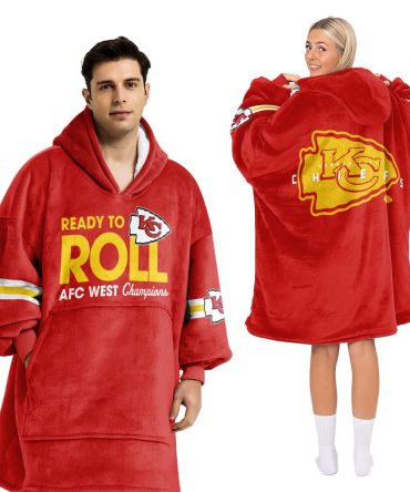 Ready To Roll Kansas City Football Unisex Blanket Hoodie