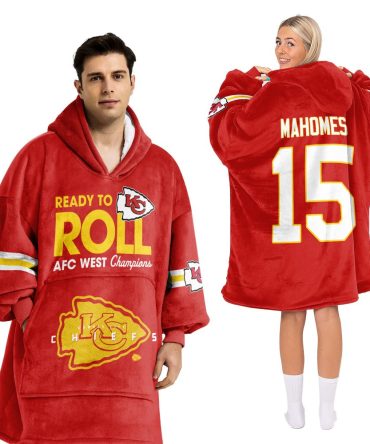 #15 Ready To Roll Kansas City Football Unisex Blanket Hoodie