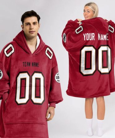 Adult Custom Blanket Hoodie Tampa Bay Inspired Color