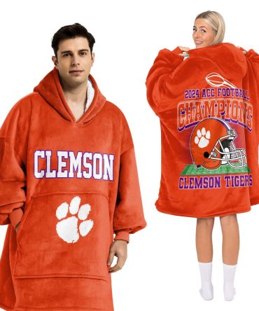 Adult Clemson Football Unisex Blanket Hoodie