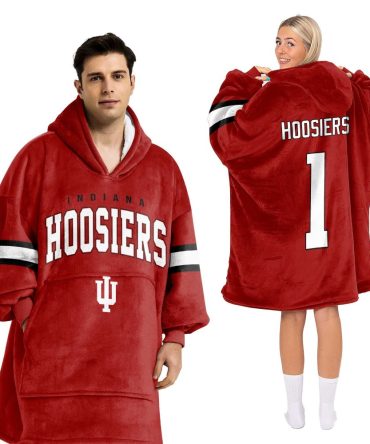 Adult Indiana Football Unisex Blanket Hoodie