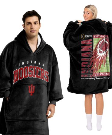 Adult Indiana Football Unisex Blanket Hoodie